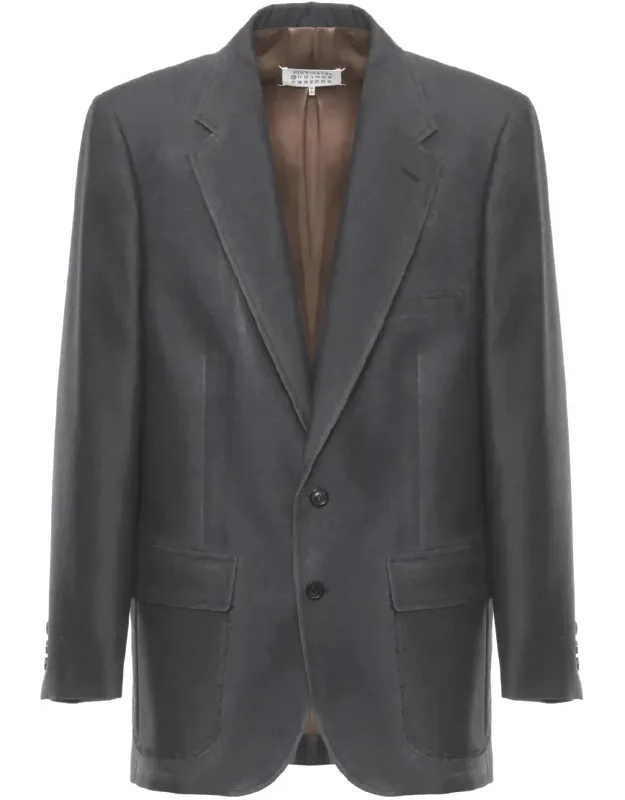 Flap Pocket Wool Blazer