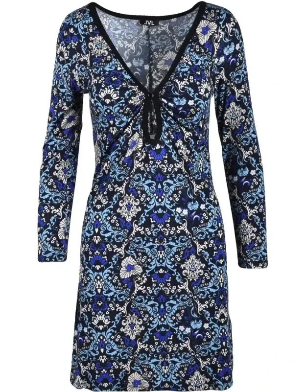 V-neck Viscose Dress