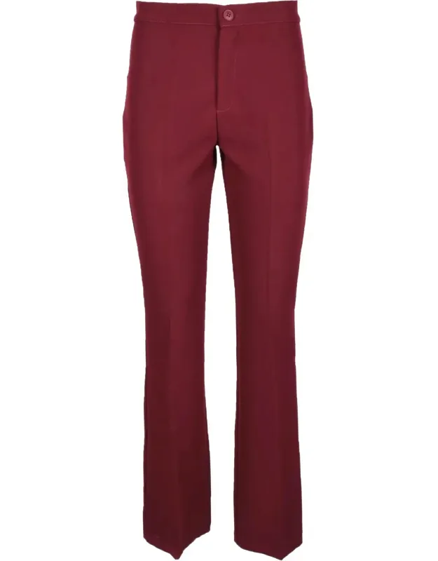 Straight-leg Trousers With Stretch Fabric For Flexible Fit