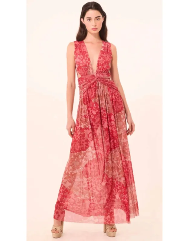 Maxi Dress In Patchwork Lace