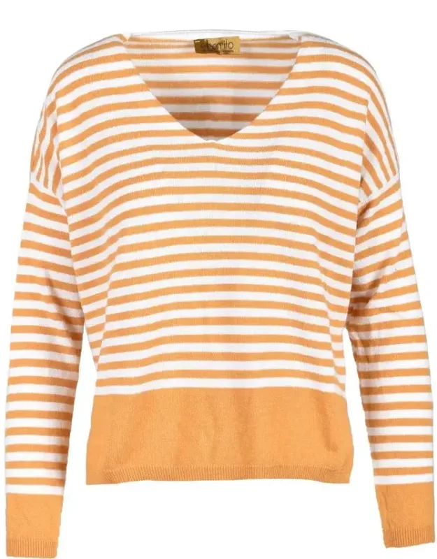 Striped Polyamide-blend Sweater