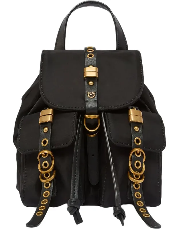 Nylon Backpack With Metal Details