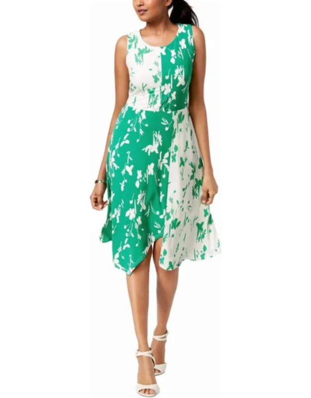Printed Sleeveless Midi Dress