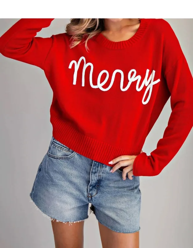 Merry Holiday Knit Sweater