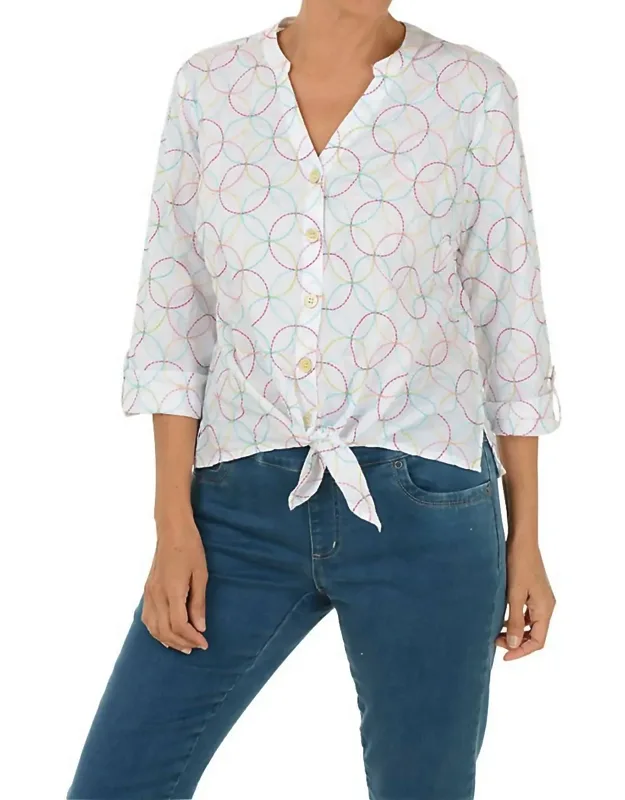 Full Circle Tie Front Shirt