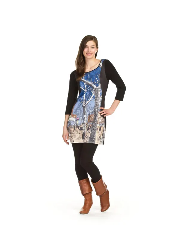 City Print Bodycon Dress