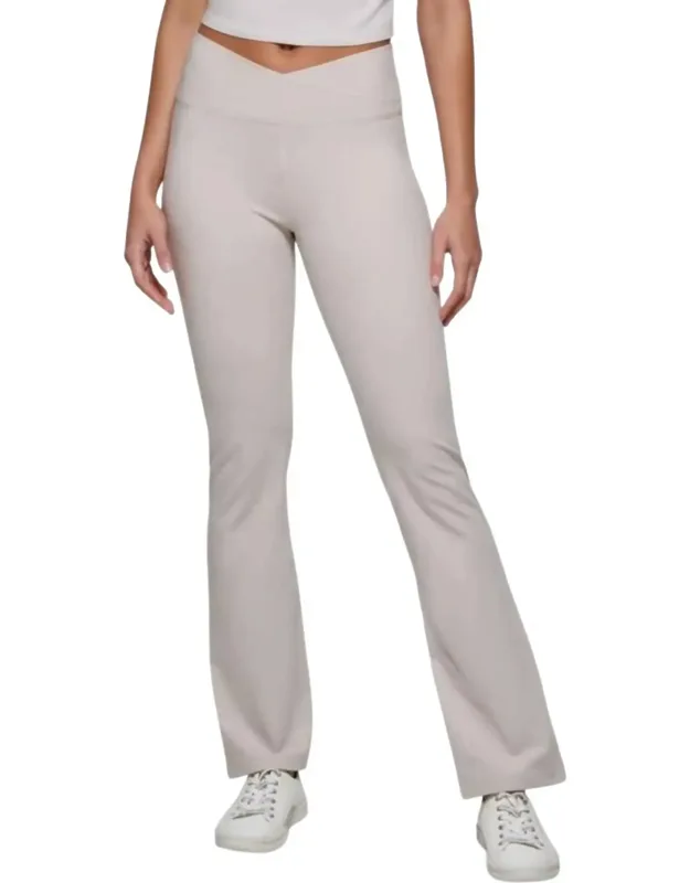 Crossover Waist Flare Leggings