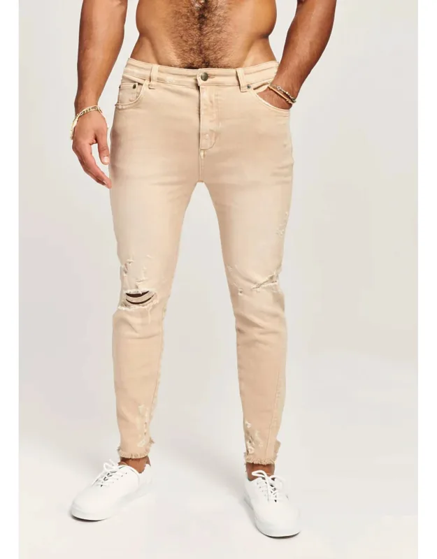 Tapered Cropped Jeans