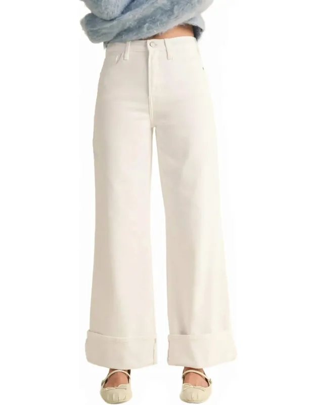 Cuffed Palazzo Jeans