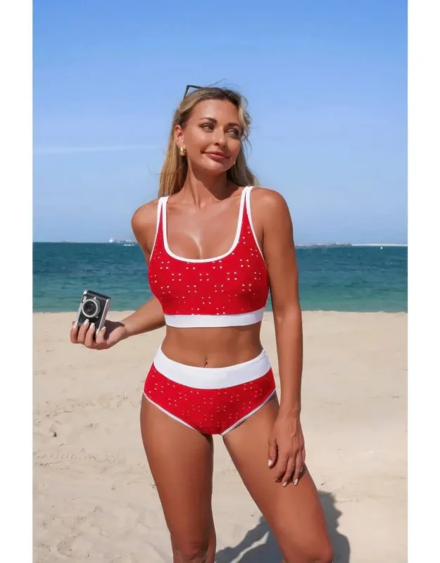 Push Up Triangle High Waisted Bikini