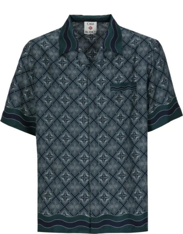 Radiating Monogram Silk Shirt