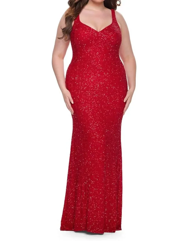 V-neck And V-back Prom Dress