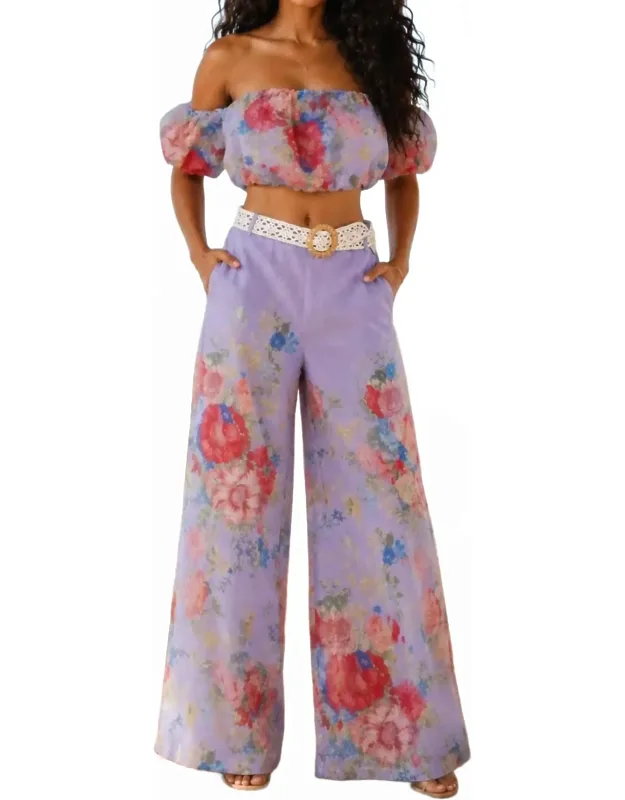 Bloom Floral Two-piece Pants Set