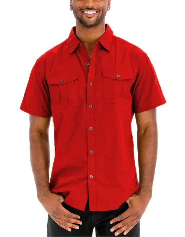 Two Chest Pocket Short Sleeve Shirt