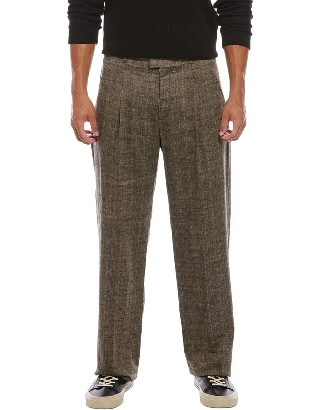 Linen & Silk-blend Trousers