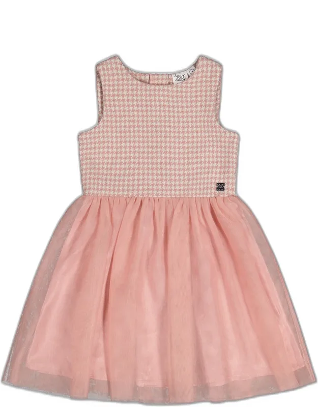 Bi-material Sleeveless Dress