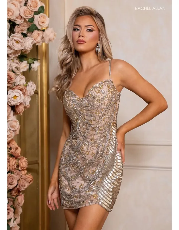 Sequin Embellished Mini Dress
