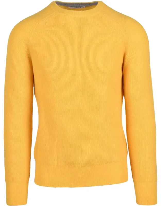 Ribbed Knit Crew Neck Sweater