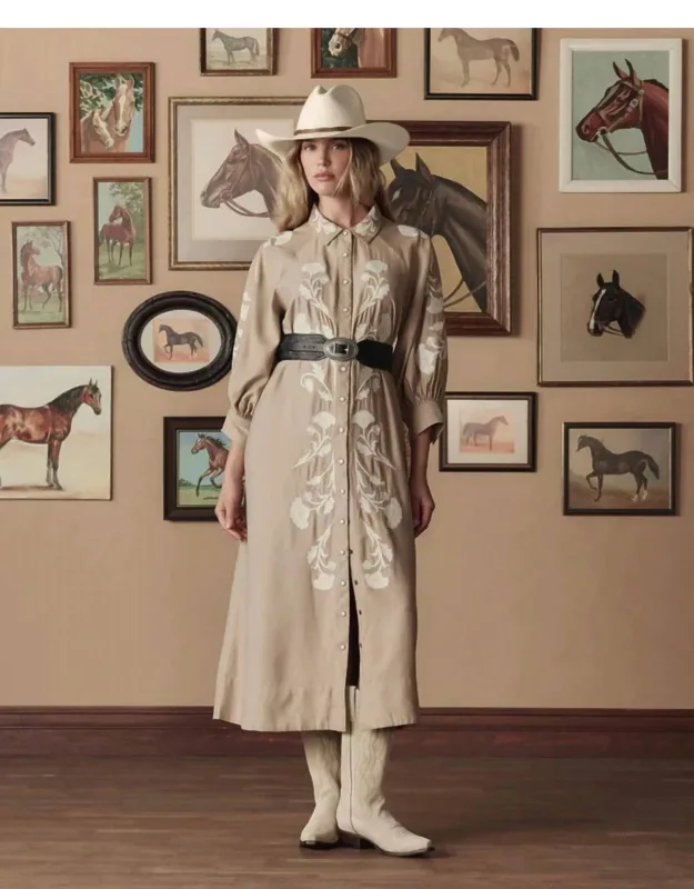 Embroidered Herd Dress