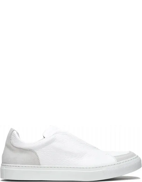 Spettacolare Italian Pebble Grain Calfskin Slip On Sneakers