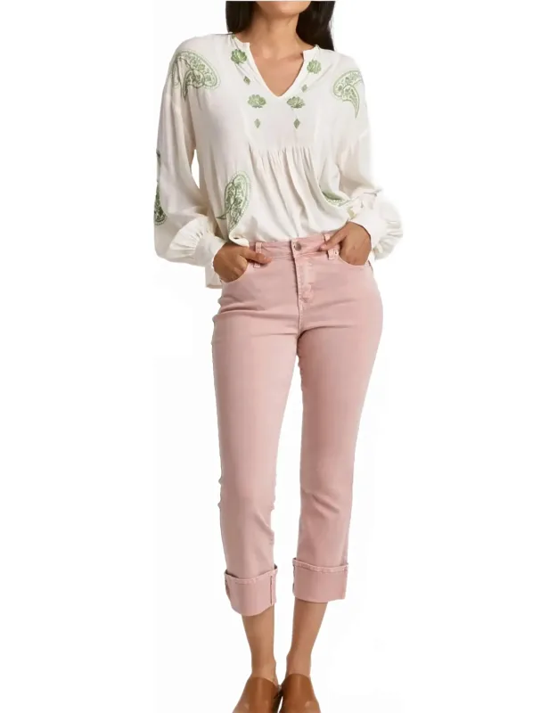 Cuffed Straight Jeans