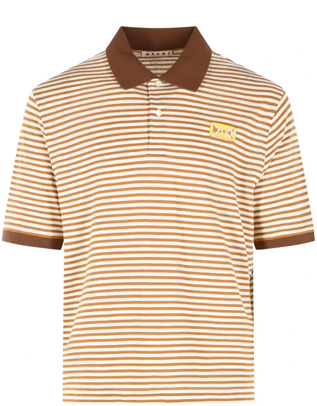 Two-tone Linen Blend Polo Shirt