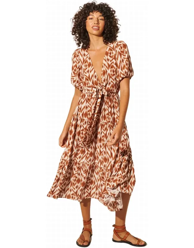 Tie Front Midi Dress