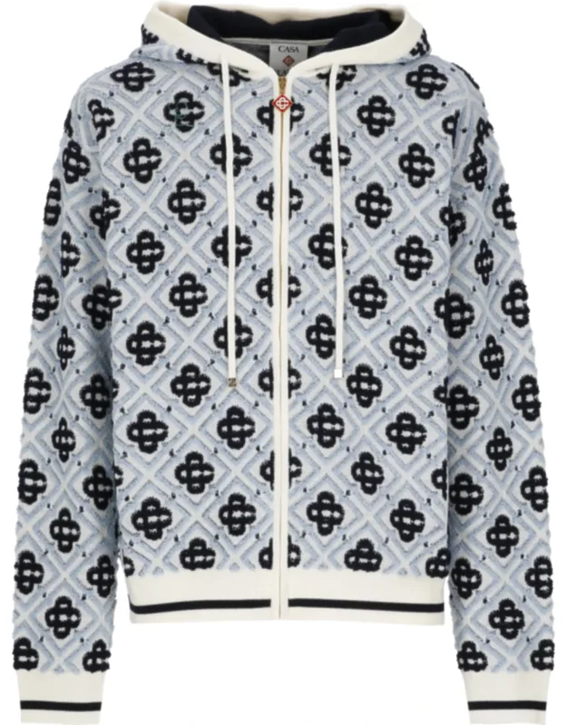 Monogram Zip Hoodie
