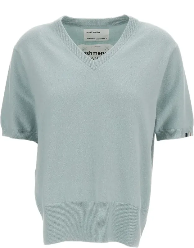 Light Blue Cashmere-blend Sweater