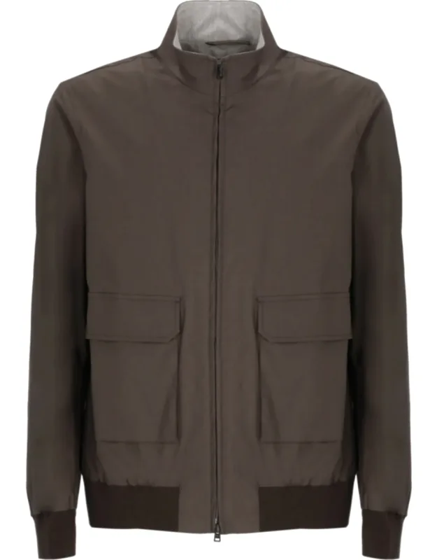Cotton High-neck Bomber Jacket