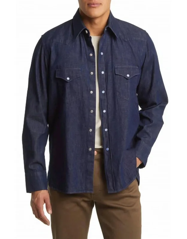 Denim Pearl Snap Shirt
