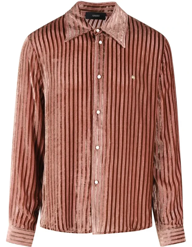 Viscose And Peach Silk Shirt