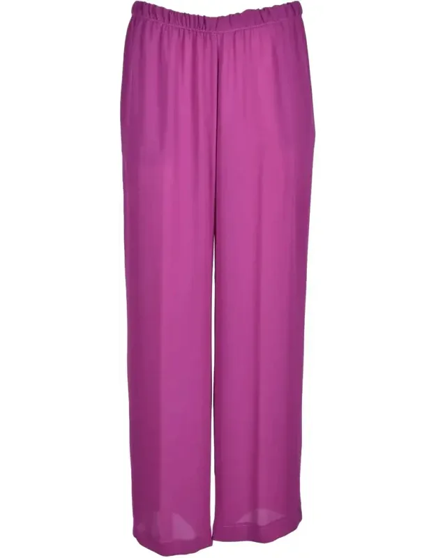 Loose Wide-leg Trousers With Elastic Waistband