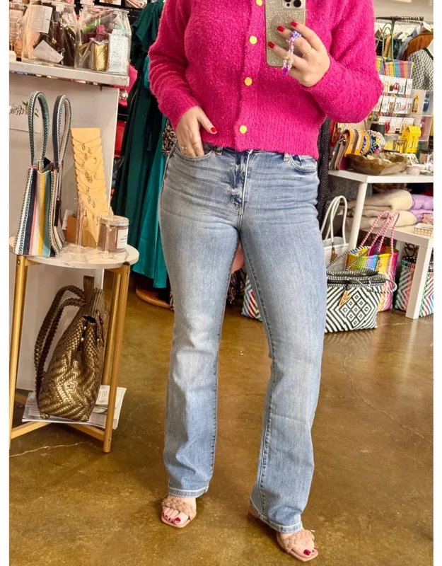 Mid-rise Non Distressed Bootcut Jeans