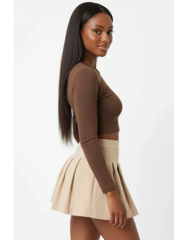 Essential High-waist Pleated Mini Skirt