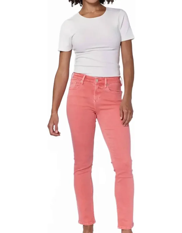 Blaire Straight Leg Jeans - Mid-rise, Light Wash