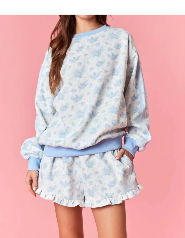 Soft Skies Floral Sweatshirt