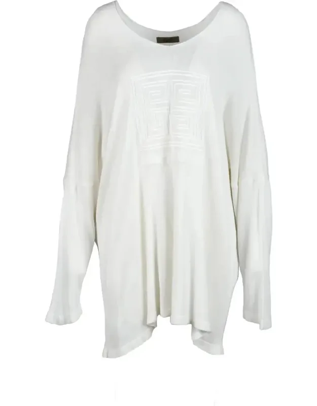 Embossed Viscose-blend Sweater
