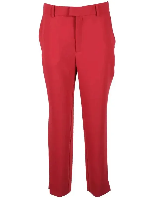 Tailored Trousers With Smooth Polyester Finish