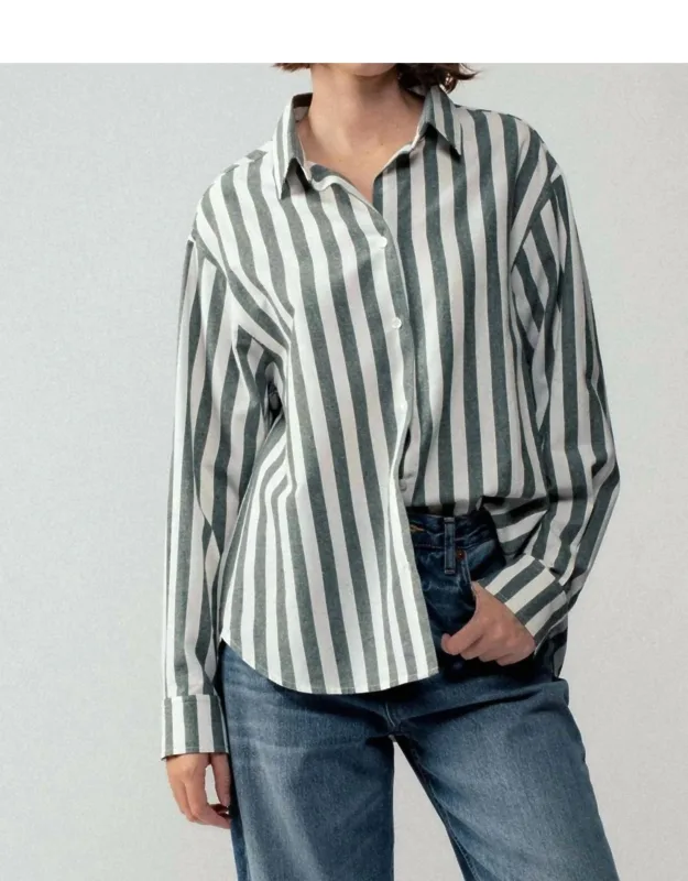 Outlaw Western Striped Button-down Collared Shirt
