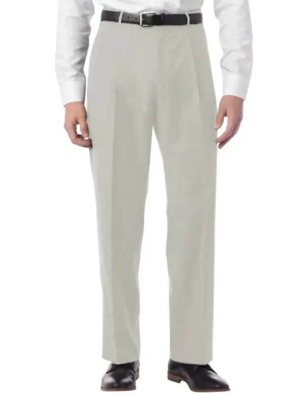 Pleated Micro Nano Performance Gabardine Trousers
