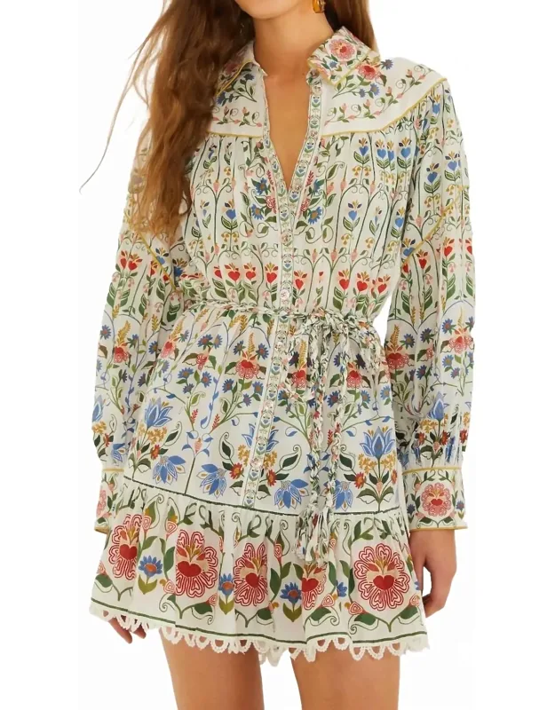 Stitched Garden Mini Dress