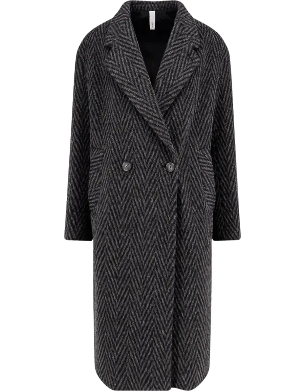 Santa Cesarea Herringbone Wool-blend Coat