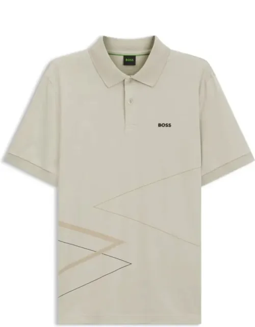 Pima Cotton Polo Shirt With Placed Print