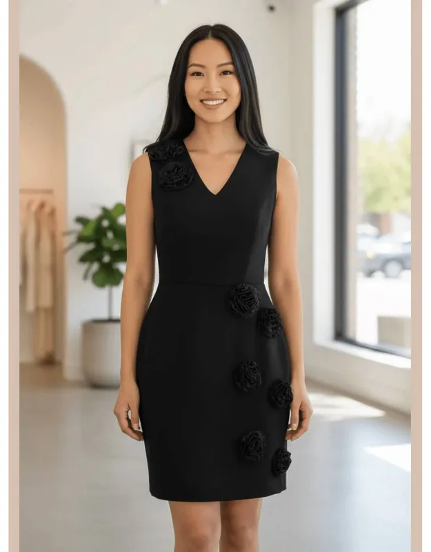 Deep V-neck Dress