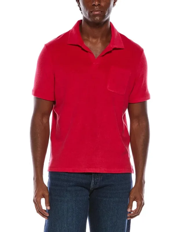Silk-blend Terry Polo Shirt