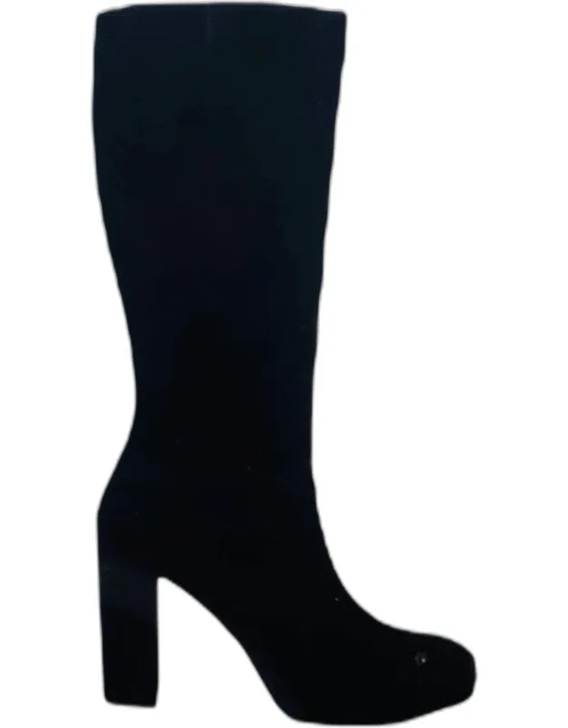 Velour Suede High Heel Boots