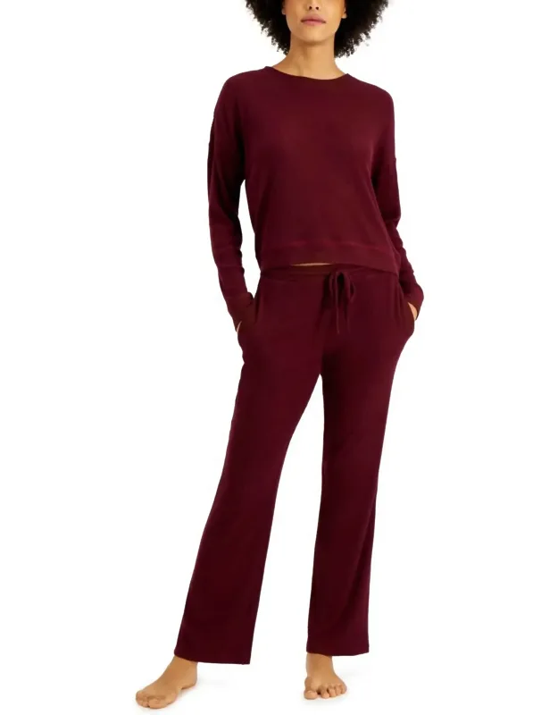 Ribbed Wide Leg Pajama Set