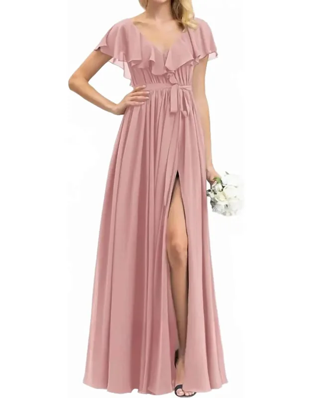 A-line V-neck Dress
