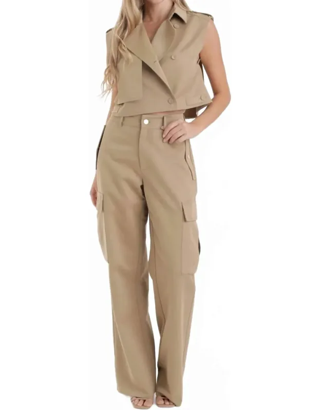 High Waisted Cargo Pants
